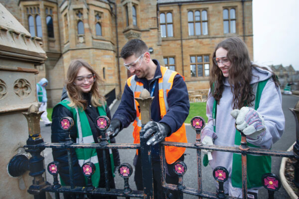 STUDENTS FROM THEMIS WILL BE REFURBISHING THE RAILINGS WHICH SURROUND THE GRADE II LISTED FORMER BURNLEY GRAMMAR SCHOOL BUILDING
